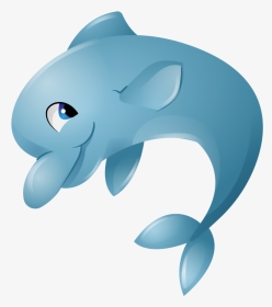 Cute Dolphin Cartoon Transparent, HD Png Download, Transparent PNG