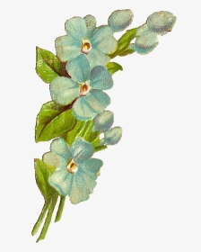 Antique Blue Flower Png, Transparent Png, Transparent PNG