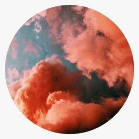 ❤️🧡  #clouds #red #orange #sky #circle #background - Blue Orange Smoke Background, HD Png Download, Transparent PNG