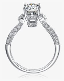 Engagement Ring Round Cut Diamond, HD Png Download, Transparent PNG