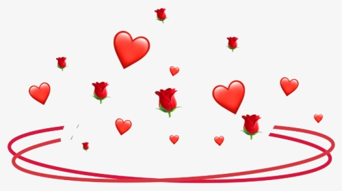 #freetoedit #heart #red #rose #flower #halo #ring #crown - Heart, HD Png Download, Transparent PNG