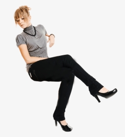 Transparent Person Sitting Back Png - Woman Sitting In Chair Png, Png Download, Transparent PNG