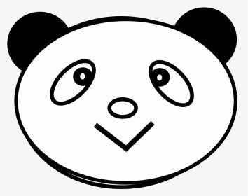 I - Love - You - Clipart - Black - And - White - Cartoon Panda Face, HD Png Download, Transparent PNG