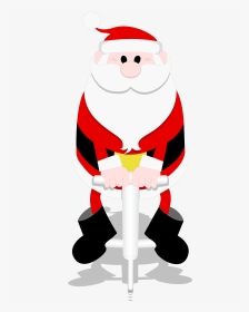 Transparent Santa Claus Vector Png - Draw Santa Claus Riding, Png Download, Transparent PNG