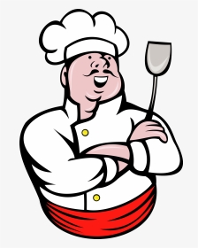 Graphic Transparent Download Chef Spatula Royalty Free - Chef Black And White Clipart, HD Png Download, Transparent PNG