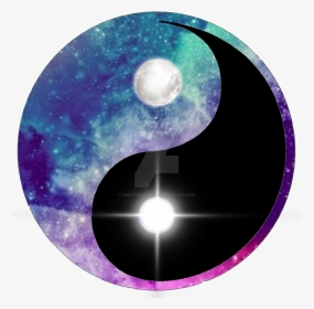 Drawing Space Galaxy - Blue And Purple Yin Yang, HD Png Download, Transparent PNG