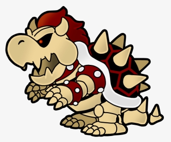 Dry Paper Bowser By The - Paper Mario Dry Bowser, HD Png Download, Transparent PNG