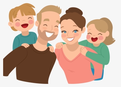 Transparent Parent And Child Clipart - Cartoon Family Vector Png, Png Download, Transparent PNG