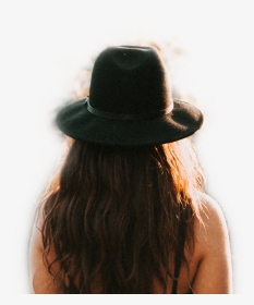 #girl #back #hat #modern #mysticker #woman #behind - Girl, HD Png Download, Transparent PNG