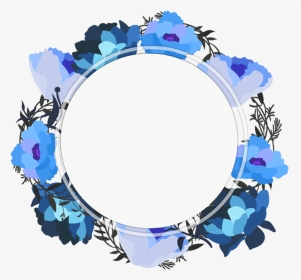 #ftestickers #watercolor #flowers #background #frame - Acuarela Azul Oscuro Png, Transparent Png, Transparent PNG