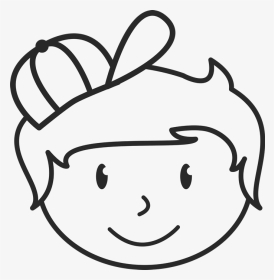 Hats Drawing Face Freeuse Stock - Boy Stick Figure Head, HD Png Download, Transparent PNG