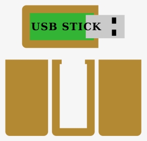 Usb Stick, Original Size For Own Wooden Casing - Usb Flash Drive, HD Png Download, Transparent PNG