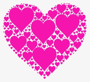 Transparent Purple Hearts Clipart - Hearts In Heart Magenta, HD Png Download, Transparent PNG
