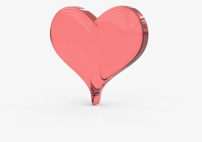 Glass Heart Png Free - 3d Pink Heart Png, Transparent Png, Transparent PNG