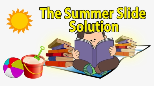 Student Reading A Book Clipart Clip Stock Summer Slide - Summer Slide Reading Clipart, HD Png Download, Transparent PNG