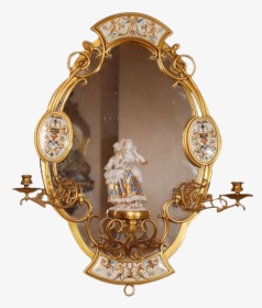 19th Century Victorian Aesthetic Gilt Bronze German - Vintage Mirror Aesthetic Png, Transparent Png, Transparent PNG