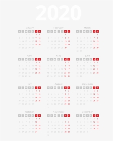 2020 Calendar Png - Transparent Calendar Png 2020, Png Download, Transparent PNG