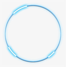 #neon #round #blue #freetoedit #circle #frame #border - Circle, HD Png Download, Transparent PNG