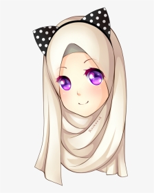 Anime Hijab Girl Drawing, HD Png Download, Transparent PNG