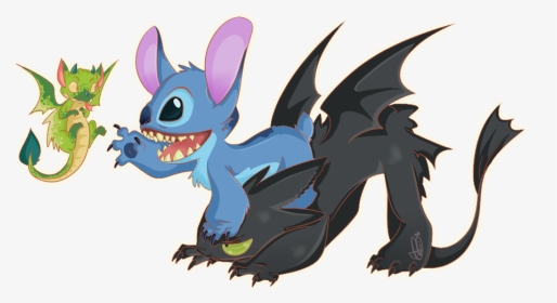 Draw Stitch And Toothless, HD Png Download, Transparent PNG
