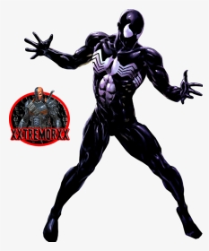 Black Suit Spiderman Render, HD Png Download, Transparent PNG