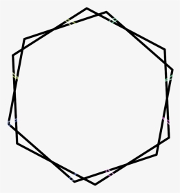 #geometric #round #pentagon #neon #border #frame #freetoedit - Geometric Round Border Frame, HD Png Download, Transparent PNG