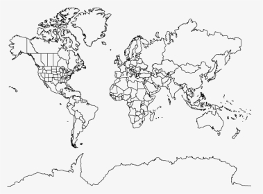 World Map Outline With States, HD Png Download, Transparent PNG