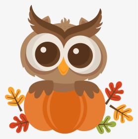 Mkc Owlinpumpkin Svg Baby Shower Fall, Fall Baby, Pumpkin - Cute Fall Owl Clipart, HD Png Download, Transparent PNG