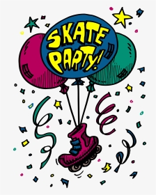 Skating Cliparts - Skate Party Clip Art, HD Png Download, Transparent PNG