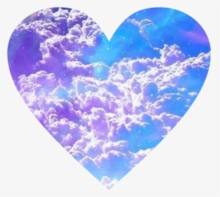 Transparent Heart Cloud Png - Blue And Purple Love Heart, Png Download, Transparent PNG