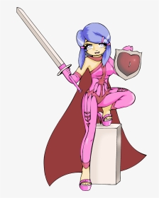 Sword And Shield Girly New2 - Anime Cute Girls Fighters, HD Png Download, Transparent PNG