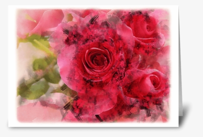 Happy Valentines Day Greeting Card - Hybrid Tea Rose, HD Png Download, Transparent PNG