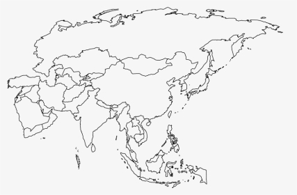 Blank Map Of Asia, HD Png Download, Transparent PNG