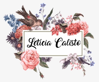 Letícia Calisto - Watercolor Flower Border Frame, HD Png Download, Transparent PNG