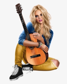 Tube Femme Guitare Musique Musicienne Guitare Png - Girl With Guitar Png, Transparent Png, Transparent PNG