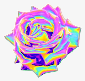 #rose #flower #garden #aesthetic #color #dream #emoji - Holographic Rose Gif, HD Png Download, Transparent PNG