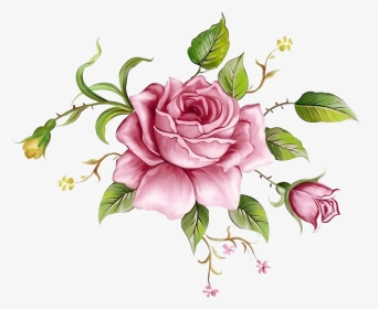 Rose Flower Painting Png, Transparent Png, Transparent PNG