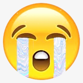 #emoji #emojisticker #sademoji #sad #crying #cryingemoji - Crying, HD Png Download, Transparent PNG