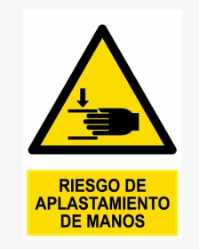 Señal / Cartel De Riesgo De Aplastamiento De Manos - Moving Machinery Warning Signs, HD Png Download, Transparent PNG