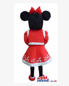 Minnie Mouse Dressed As Miss Santa Claus With A Red - Stuffed Toy, HD Png Download, Transparent PNG