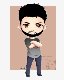 Beard Clipart Boy On Much Giofd Much By - Cute Anime With Beard, HD Png Download, Transparent PNG