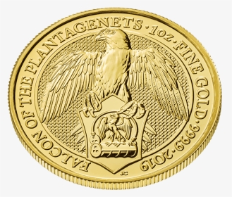 The Queen S Beasts 2019 Falcon 1 Oz Gold Coin - Uk Bullion Gold Coins, HD Png Download, Transparent PNG