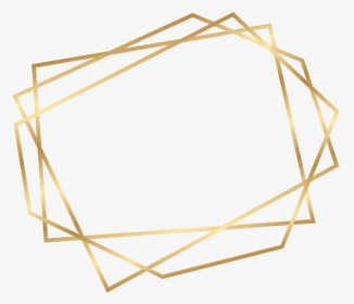 #geometric #frame #border #gold - Gold Geometric Lines Borders, HD Png Download, Transparent PNG
