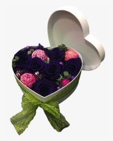 Preserved Rose Heart Box - Garden Roses, HD Png Download, Transparent PNG