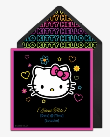 Neon Hello Kitty, HD Png Download, Transparent PNG