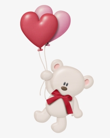 Teddy Bear With Heart Balloons , Png Download - Heart Birthday Balloon Png, Transparent Png, Transparent PNG