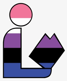 Genderfluid Pride Library Logo - Genderfluid And Pansexual Flag, HD Png Download, Transparent PNG