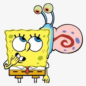 Spongebob And Gary Transparent, HD Png Download, Transparent PNG