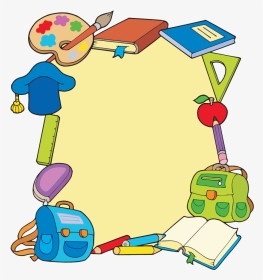 Back To School Supplies Clipart - Clip Art Frame, HD Png Download, Transparent PNG