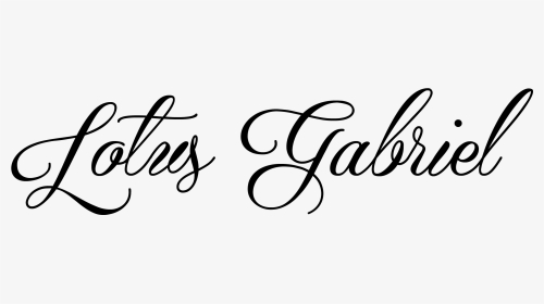 Lotus Gabriel - Calligraphy, HD Png Download, Transparent PNG